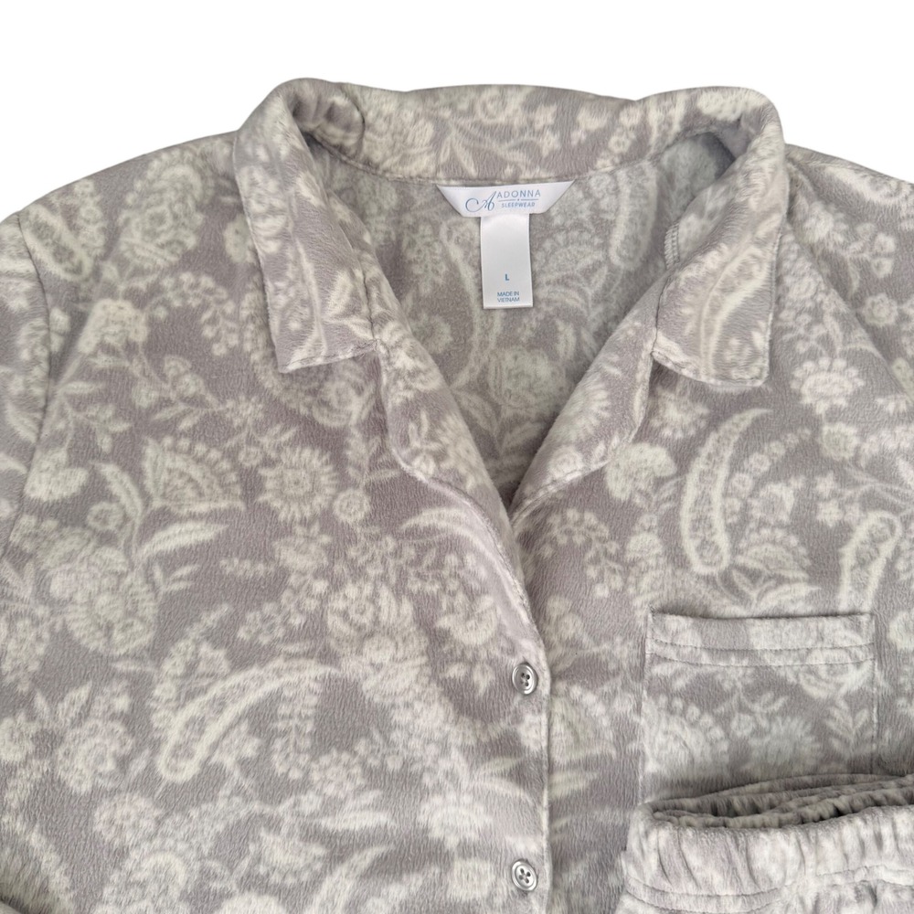 Adonna Sleepwear Womens 2 Piece Fleece Winter Warm Pajamas Cold Weather Large - Picture 3 of 16